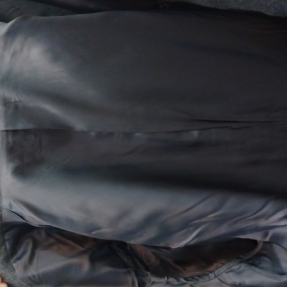 Vintage Calvin Klein Gray Flannel Wool/Cashmere Blend Suit 44R (Made in USA) - Picture 8 of 12